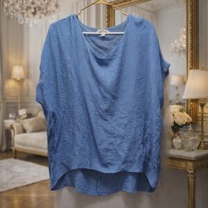 Umgee size small Draped Blue Blouse